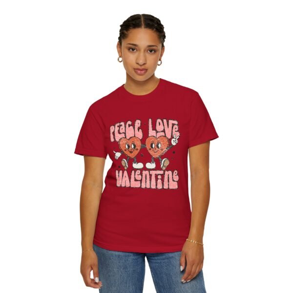 Peace Love Valentine T-shirt - Image 2