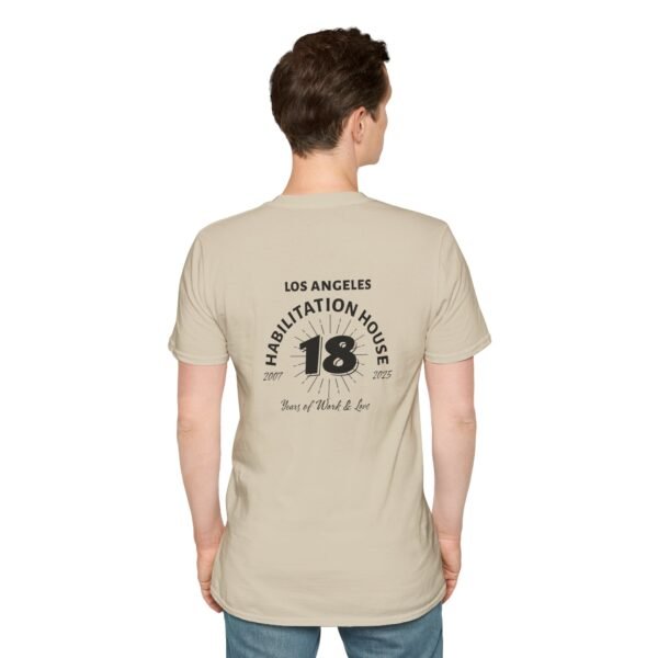 LA Habilitation House 18th Anniversary Unisex Softstyle Gildan T-Shirt - Image 9