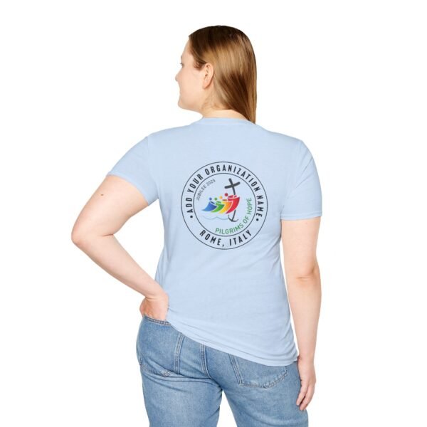 Jubilee 2025 - Pilgrims of Hope Round Logo Personalized T-Shirt - Image 3