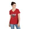 Faith Hope Love Valentine's Hearts Women V-Neck T-Shirt - Image 2