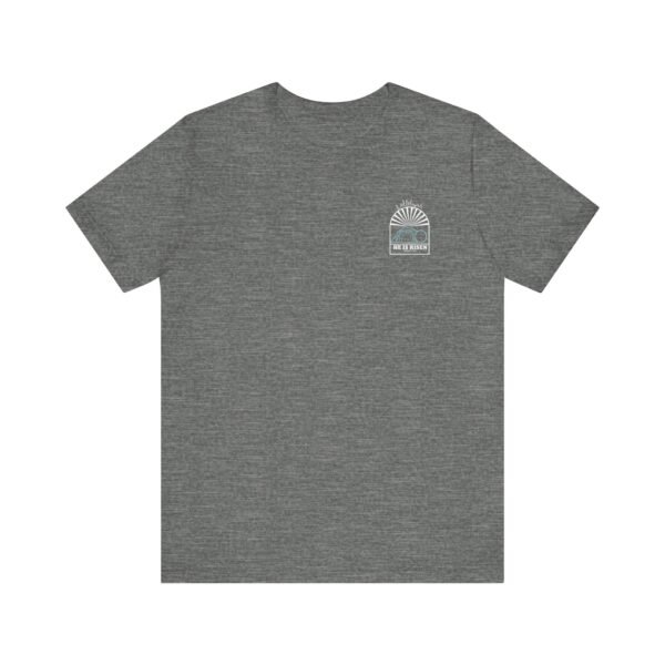 He Is Risen (Matthew 28:6) Arch Rolled Stone T-Shirt - Image 2