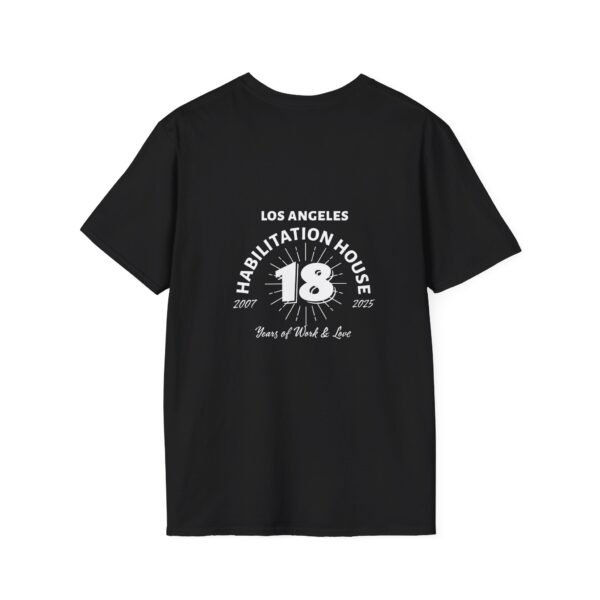 LA Habilitation House 18th Anniversary Unisex Softstyle Gildan T-Shirt - Image 2
