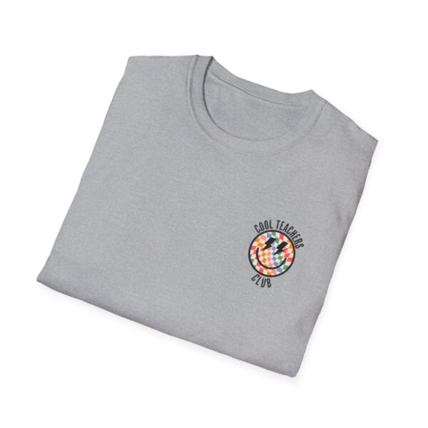 Cool Teachers Club Happy Face Checkered T-Shirt - Image 9