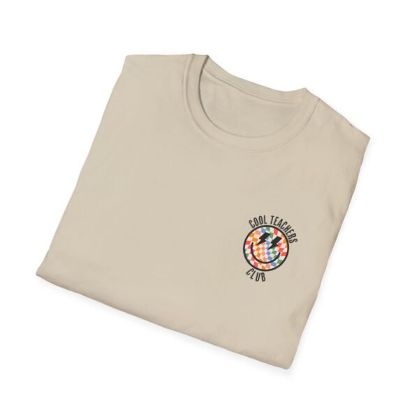 Cool Teachers Club Happy Face Checkered T-Shirt - Image 6