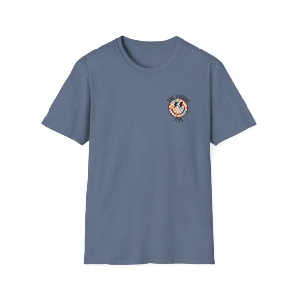 Cool Teachers Club Happy Face Checkered T-Shirt - Image 10