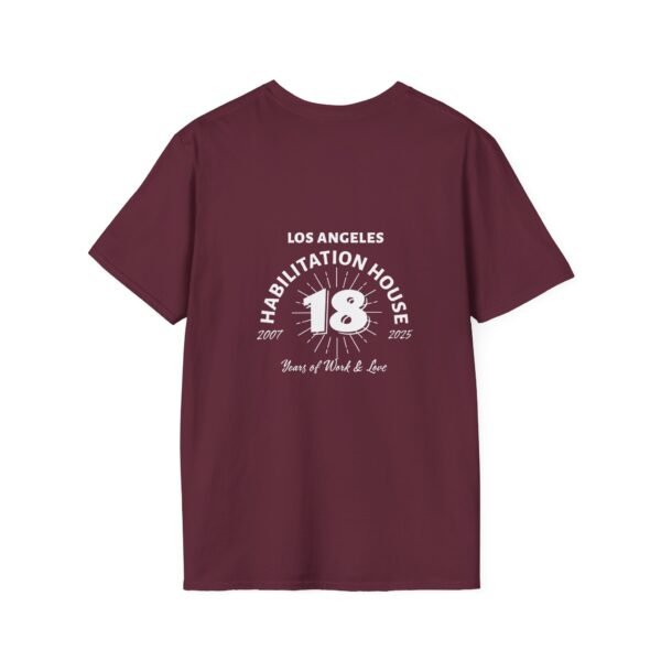 LA Habilitation House 18th Anniversary Unisex Softstyle Gildan T-Shirt - Image 13