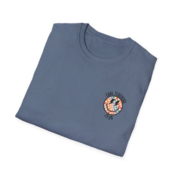 Cool Teachers Club Happy Face Checkered T-Shirt - Image 12