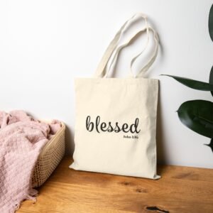 Blessed John 1:16 Cotton Canvas Tote Bag