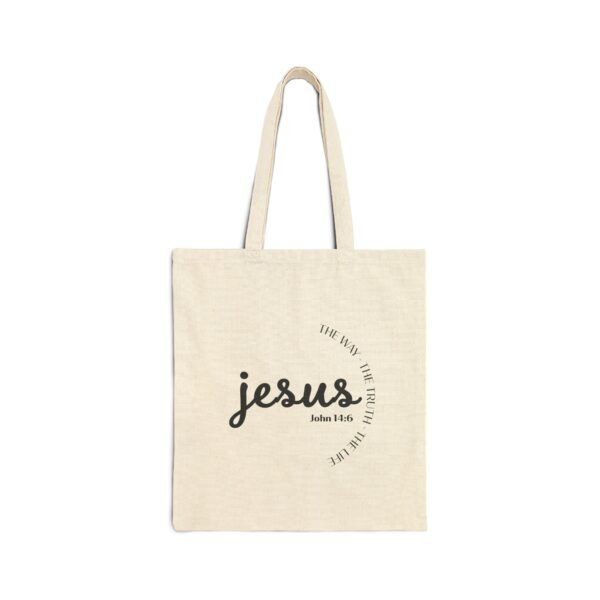 Jesus the Way the Truth the Life (John 14:6) Cotton Canvas Tote Bag