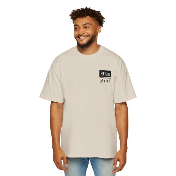 Man of Faith & Philippians 4:16 Men's Heavy Oversized T-Shirt - Image 5