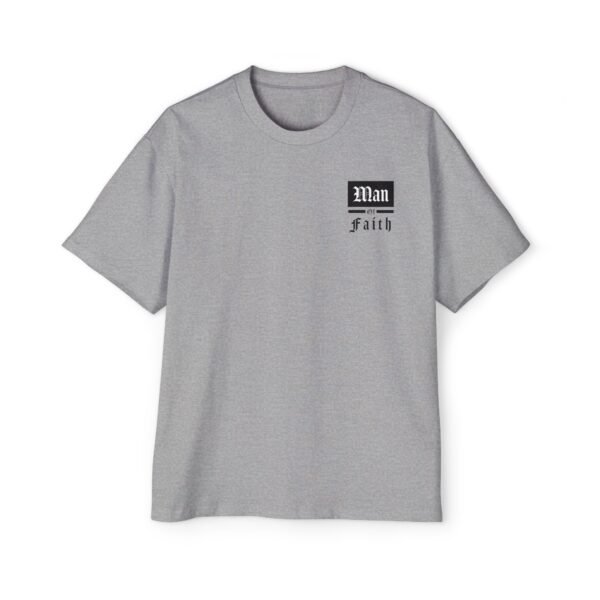 Man of Faith & Isaiah 41:10 Men's Heavy Oversized T-Shirt - Image 7