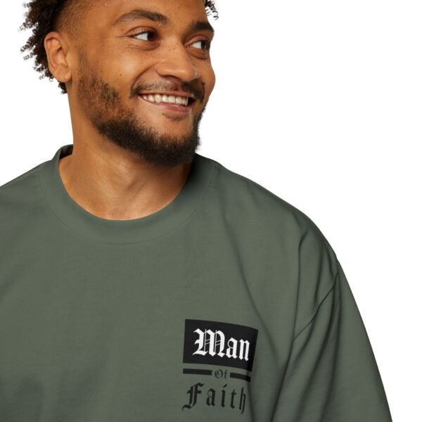 Man of Faith & Philippians 4:16 Men's Heavy Oversized T-Shirt - Image 10