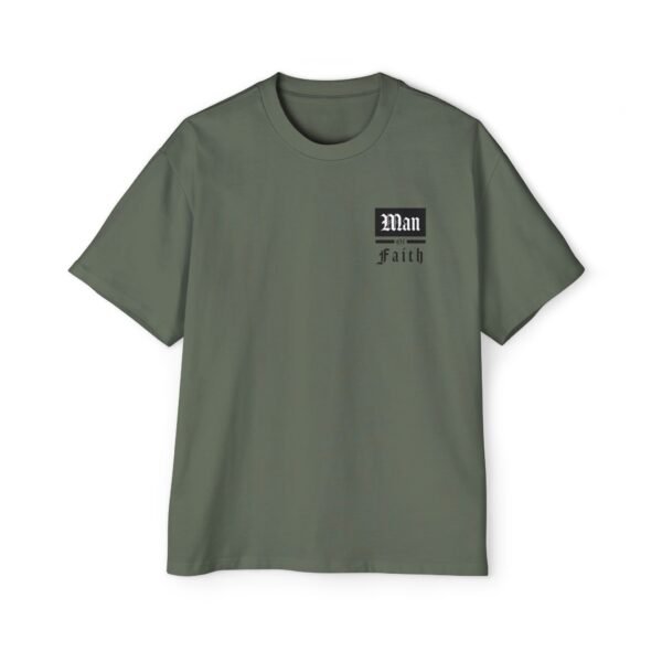 Man of Faith & Philippians 4:16 Men's Heavy Oversized T-Shirt - Image 7