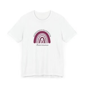 Arteriovenous Malformation (AVM) Awareness Rainbow Ribbon T-Shirt
