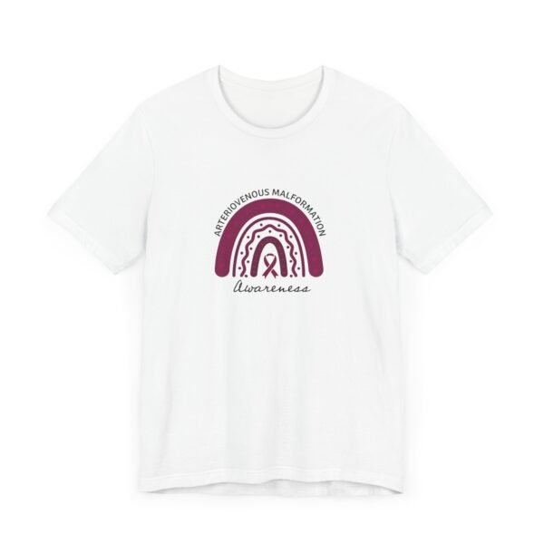 Arteriovenous Malformation (AVM) Awareness Rainbow Ribbon T-Shirt