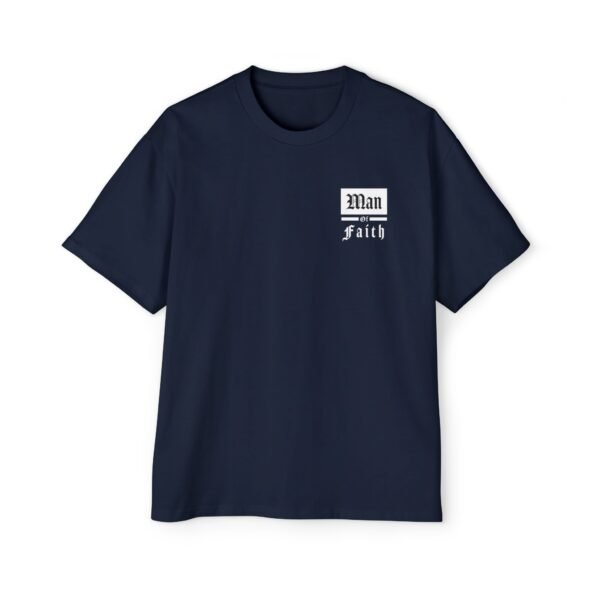 Man of Faith & Philippians 4:16 Men's Heavy Oversized T-Shirt - Image 11