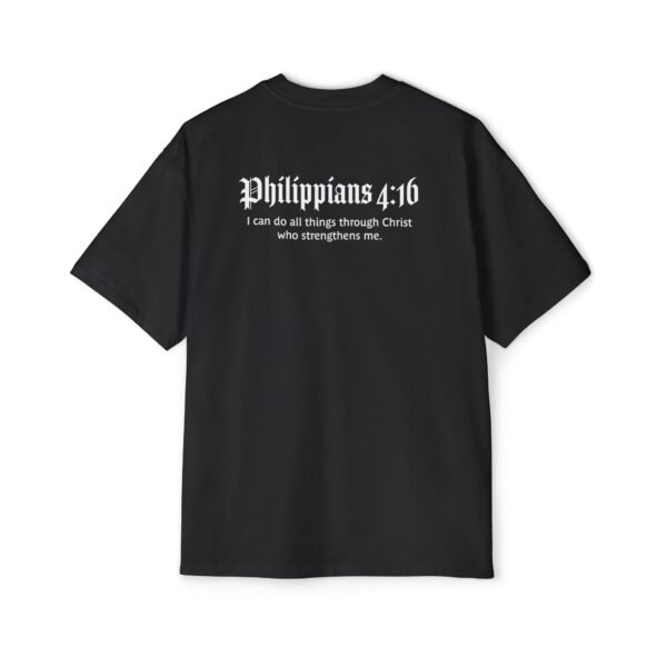 Man of Faith & Philippians 4:16 Men's Heavy Oversized T-Shirt