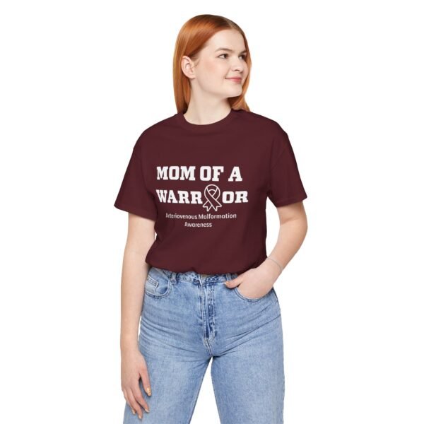 Mom of a Warrior Arteriovenous Malformation (AVM) Awareness T-Shirt - Image 3