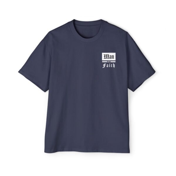 Man of Faith & Isaiah 41:10 Men's Heavy Oversized T-Shirt - Image 9