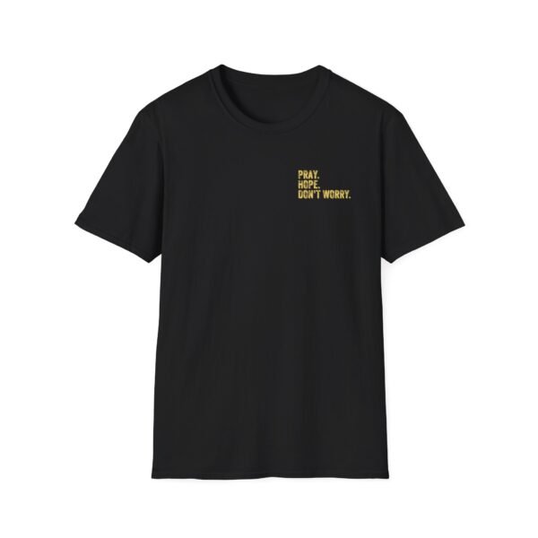 Pray Hope Don't Worry Padre Pio Distressed T-Shirt - Image 5