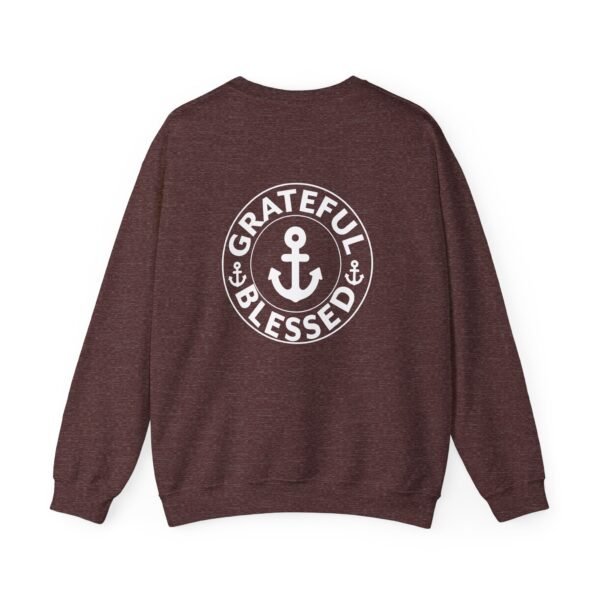 Grateful & Blessed Round with Anchors Crewneck Sweatshirt