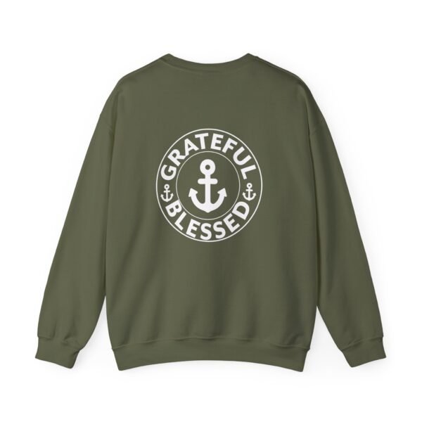Grateful & Blessed Round with Anchors Crewneck Sweatshirt - Image 12