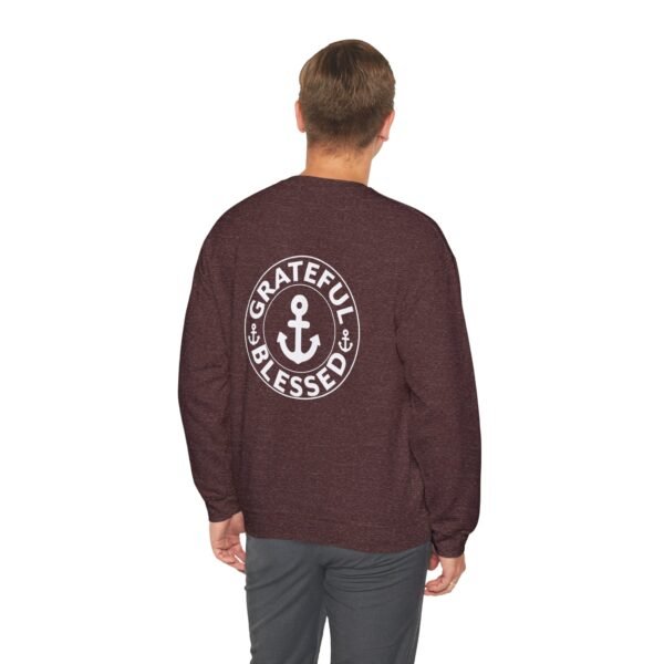 Grateful & Blessed Round with Anchors Crewneck Sweatshirt - Image 5