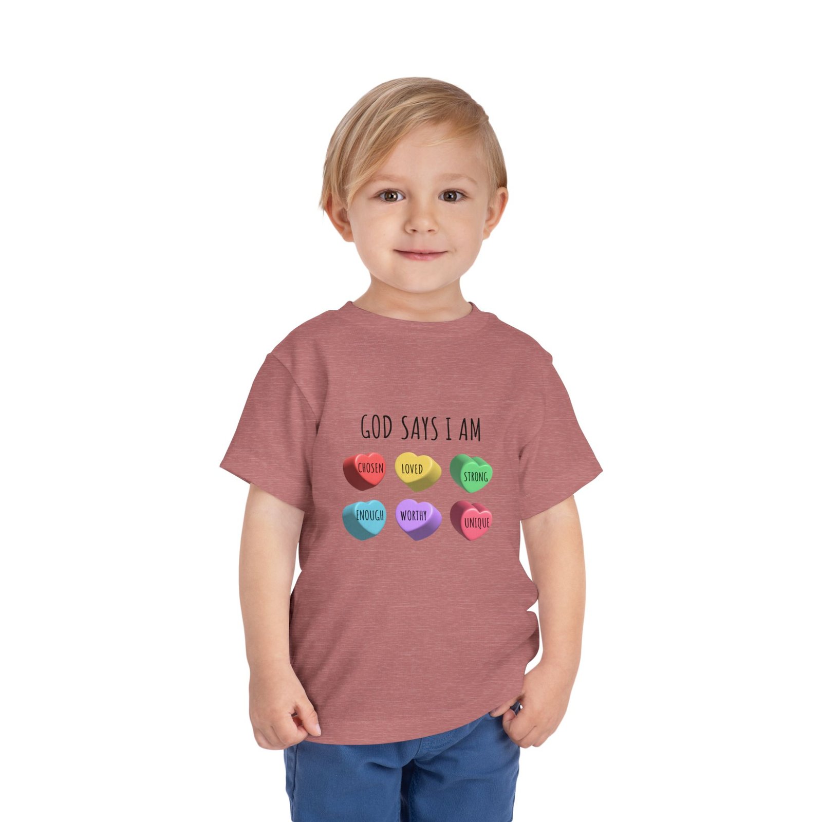 God Says I am Chosen-Love-Strong- Toddler T-Shirt - Image 6