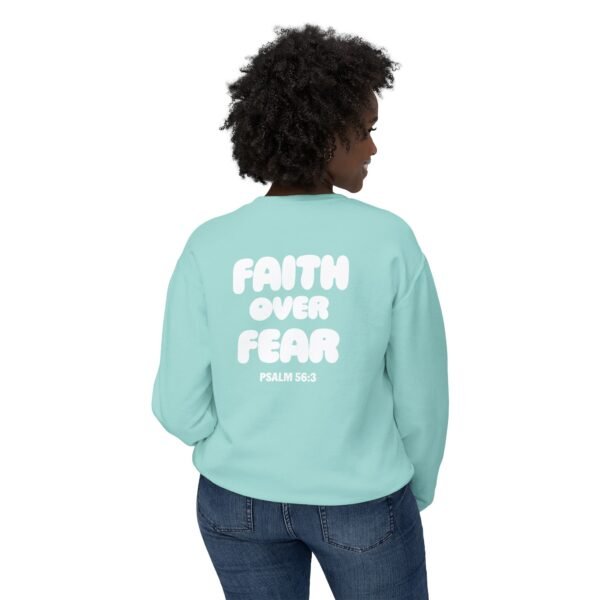 Faith Over Fear (Psalm 56:3) Lightweight Crewneck Sweatshirt - Image 8