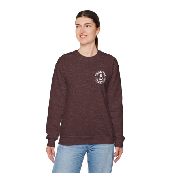 Grateful & Blessed Round with Anchors Crewneck Sweatshirt - Image 4