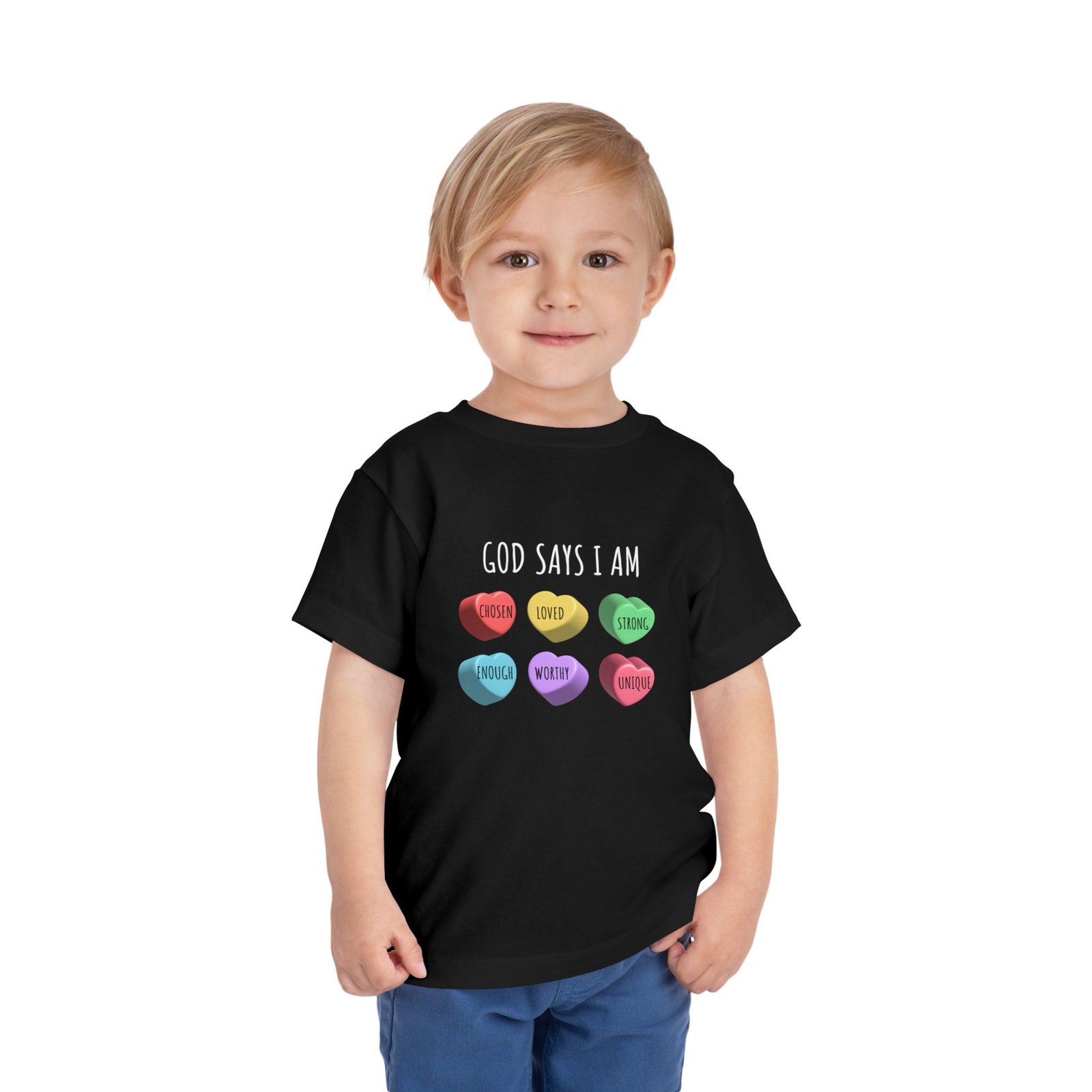 God Says I am Chosen-Love-Strong- Toddler T-Shirt - Image 8