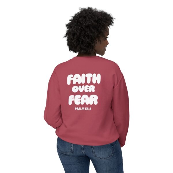 Faith Over Fear (Psalm 56:3) Lightweight Crewneck Sweatshirt - Image 12