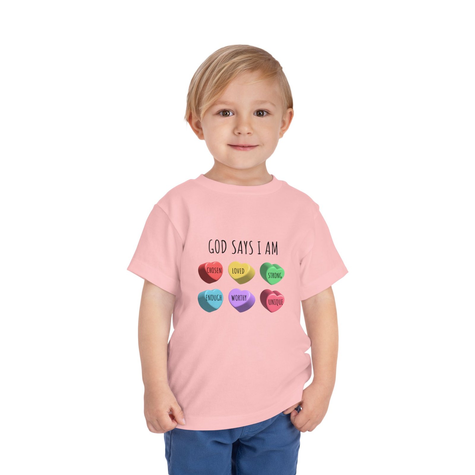 God Says I am Chosen-Love-Strong- Toddler T-Shirt - Image 2