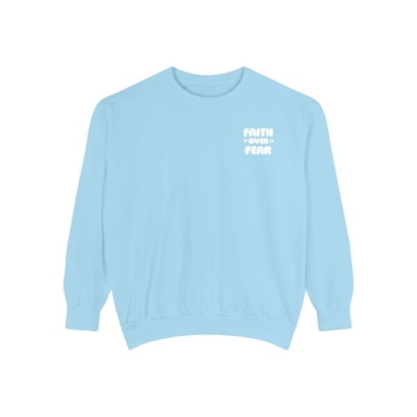 Faith Over Fear (Psalm 56:3) Flowers Comfort Colors Garment-Dyed Sweatshirt - Image 11
