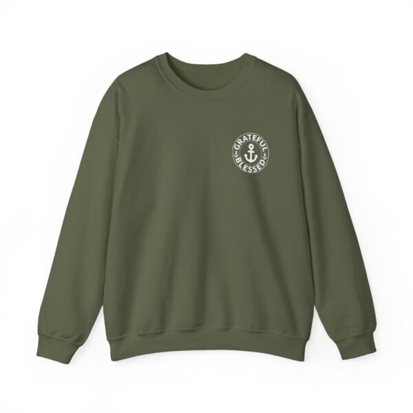Grateful & Blessed Round with Anchors Crewneck Sweatshirt - Image 11