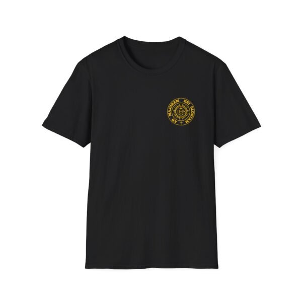 Ad Majorem Dei Gloriam Round IHS Front & Back T-Shirt - Image 2