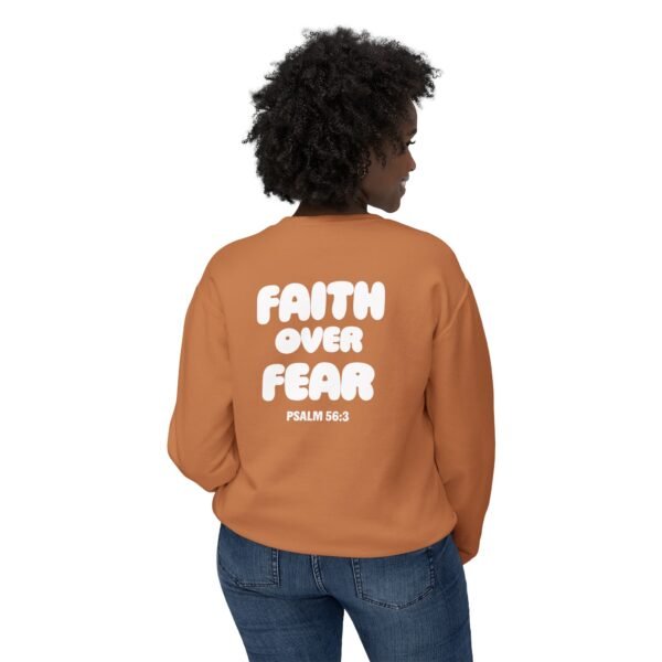 Faith Over Fear (Psalm 56:3) Lightweight Crewneck Sweatshirt - Image 20