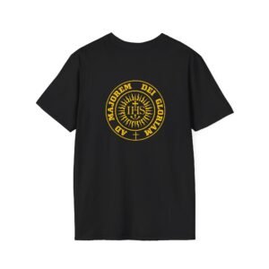 Ad Majorem Dei Gloriam Round IHS Front & Back T-Shirt