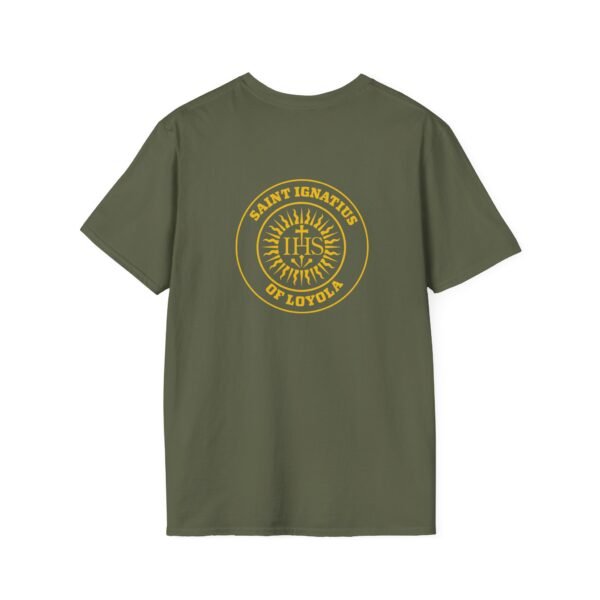 Saint Ignatius of Loyola Round IHS Front & Back T-Shirt - Image 15