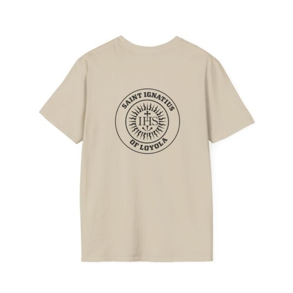 Saint Ignatius of Loyola Round IHS Front & Back T-Shirt - Image 11