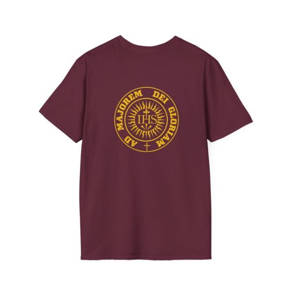 Ad Majorem Dei Gloriam Round IHS Front & Back T-Shirt - Image 5
