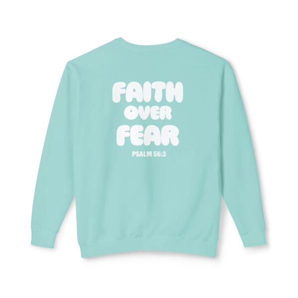 Faith Over Fear (Psalm 56:3) Lightweight Crewneck Sweatshirt - Image 5