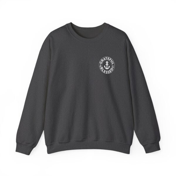 Grateful & Blessed Round with Anchors Crewneck Sweatshirt - Image 13