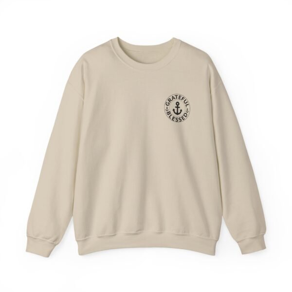 Grateful & Blessed Round with Anchors Crewneck Sweatshirt - Image 9