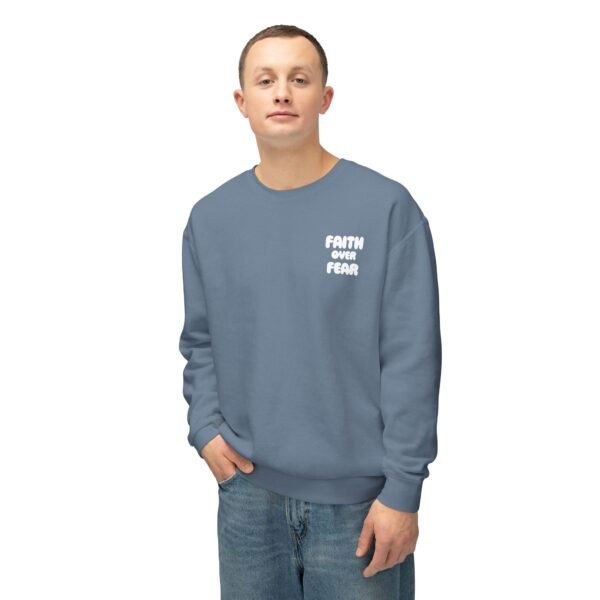 Faith Over Fear (Psalm 56:3) Lightweight Crewneck Sweatshirt - Image 4