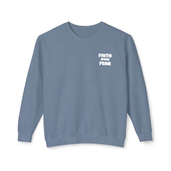 Faith Over Fear (Psalm 56:3) Lightweight Crewneck Sweatshirt - Image 2