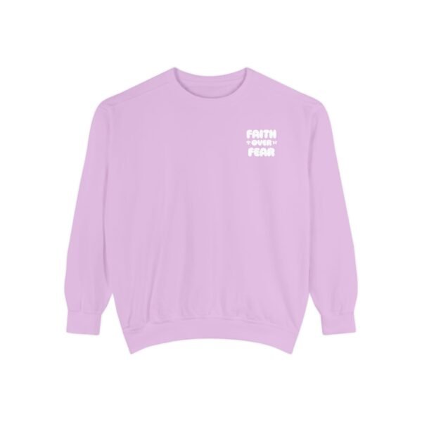 Faith Over Fear (Psalm 56:3) Flowers Comfort Colors Garment-Dyed Sweatshirt - Image 14