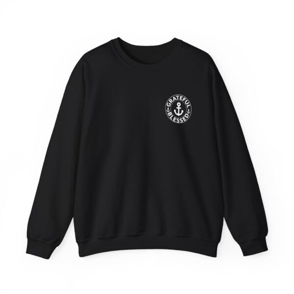 Grateful & Blessed Round with Anchors Crewneck Sweatshirt - Image 7