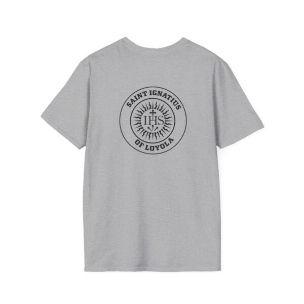 Saint Ignatius of Loyola Round IHS Front & Back T-Shirt - Image 13