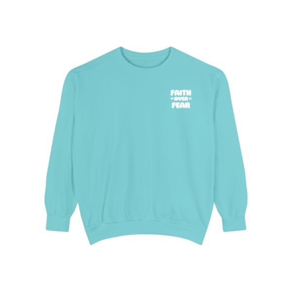 Faith Over Fear (Psalm 56:3) Flowers Comfort Colors Garment-Dyed Sweatshirt - Image 6